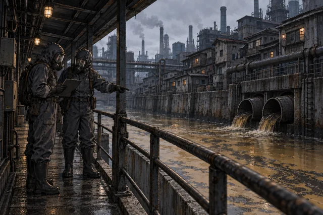 Scene featuring Davor Retvik: right, pointing toward the water