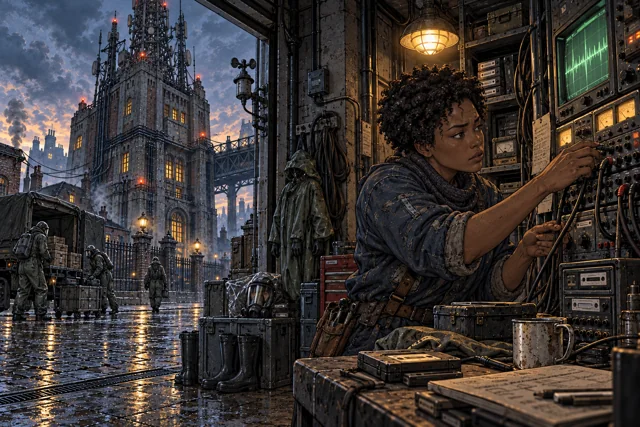 Scene featuring Kira Danek: right, at the tower controls