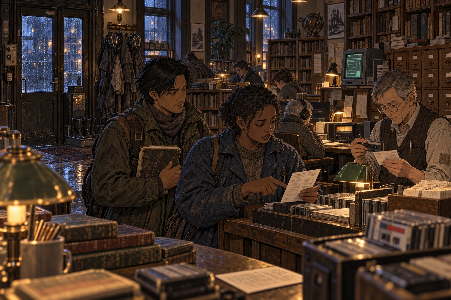 Municipal Reading Exchange. The Municipal Reading Exchange, where Teren Vale helps residents find books and listening copies.
